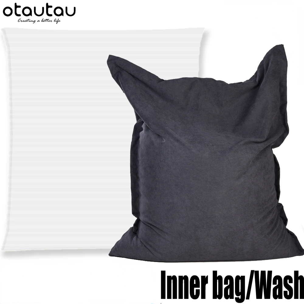 OATUATU Big Rectangle Inner Wash Bag Cover for Baby Pet Sofa Bed Pouf Pillow Cushion Lazy Bean Bag Chair No Stuffed Filler DD009