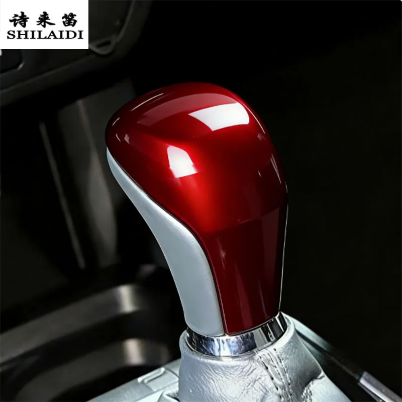 Suede leather Car Wrapping ABS For Toyota Tacoma Hilux 2015-2026 Gear Shift Knob Head Cover Trim Sticker interior Accessories