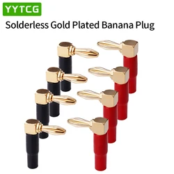 YYTCG 8Pcs Right Angle 90 Degree 4mm Banana Plug Screw L Type for Binding Post Amplifiers Video Speaker Adapter Connector