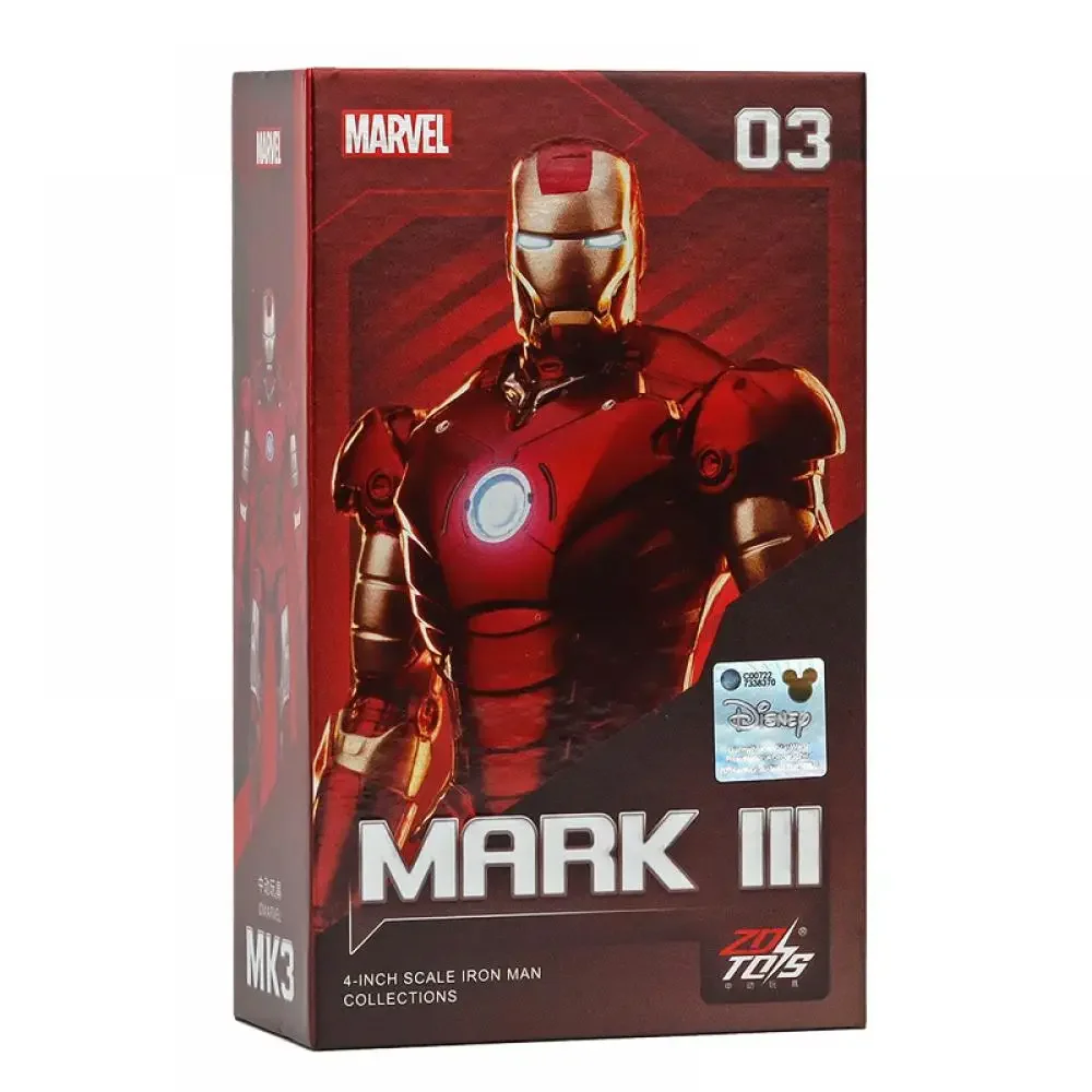 Popular Hasbro 4 pulgadas Iron Man Mk1-Mk7 serie versión Base móvil Anime modelo de dibujos animados juguete regalo de cumpleaños coleccionables