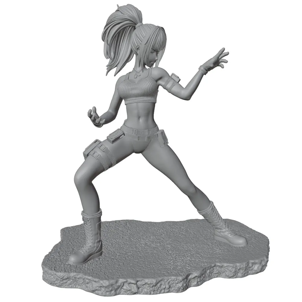 Figura de resina sin pintar chica luchadora para rol y coleccionismo - imagen 4
