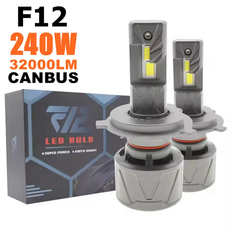 F12 220W 32000LM LED Headlight Bulb H7 H4 H11 9005 HB3 Double Copper Car Lights High Brightness Beam Angle Conversion Kit