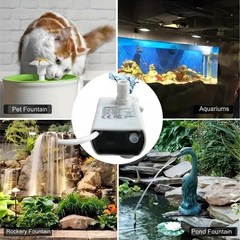 1-teilige, ultraeffiziente, leise USB-Wasserbrunnenpumpe für Haustiere mit LED-Anzeigeleuchte für Wasserbrunnen für Katzen, Premium-Ersatz – Detail 3