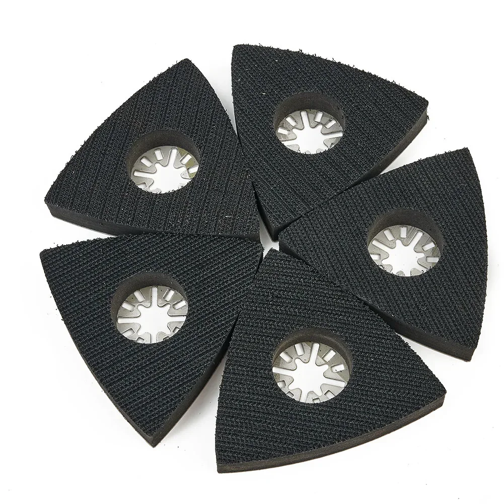 5pcs Triangular Sanding Pads For Oscillating Power Multi Tool Saw Blade Wood Polished Sand Paper For Wall Grinding Sanding Disc