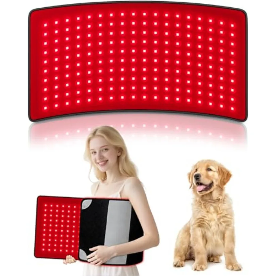 

Red Light Therapy for Body, Large 24" x 12" Infrared Light Therapy Mat with Timer, 660nm 850nm Red Light Pad with 3 Modes and 5