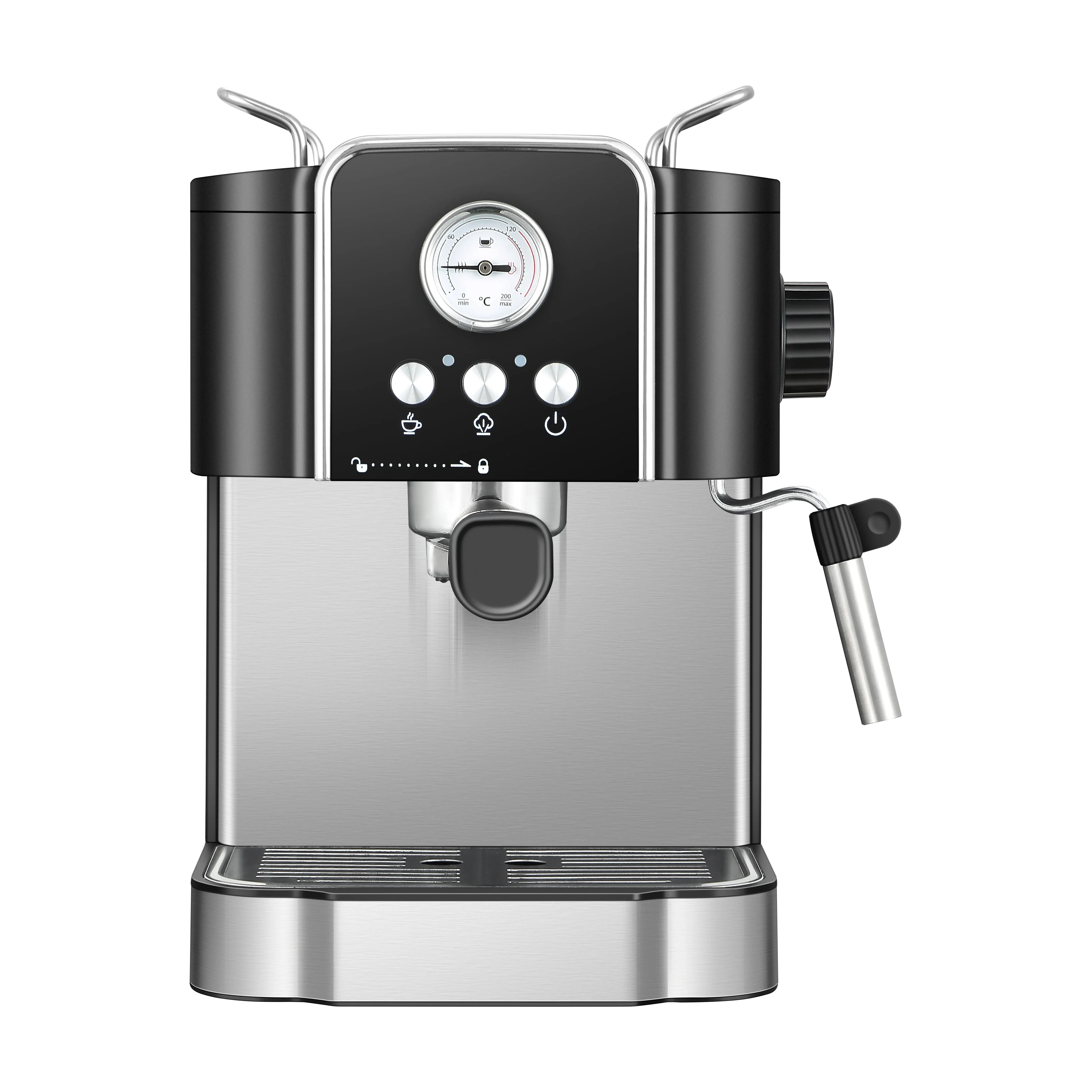 Mechanical Pressure Meter Home Semi-Automatic Coffee Maker Italian Cafetera De Expreso Electric Espresso Machine