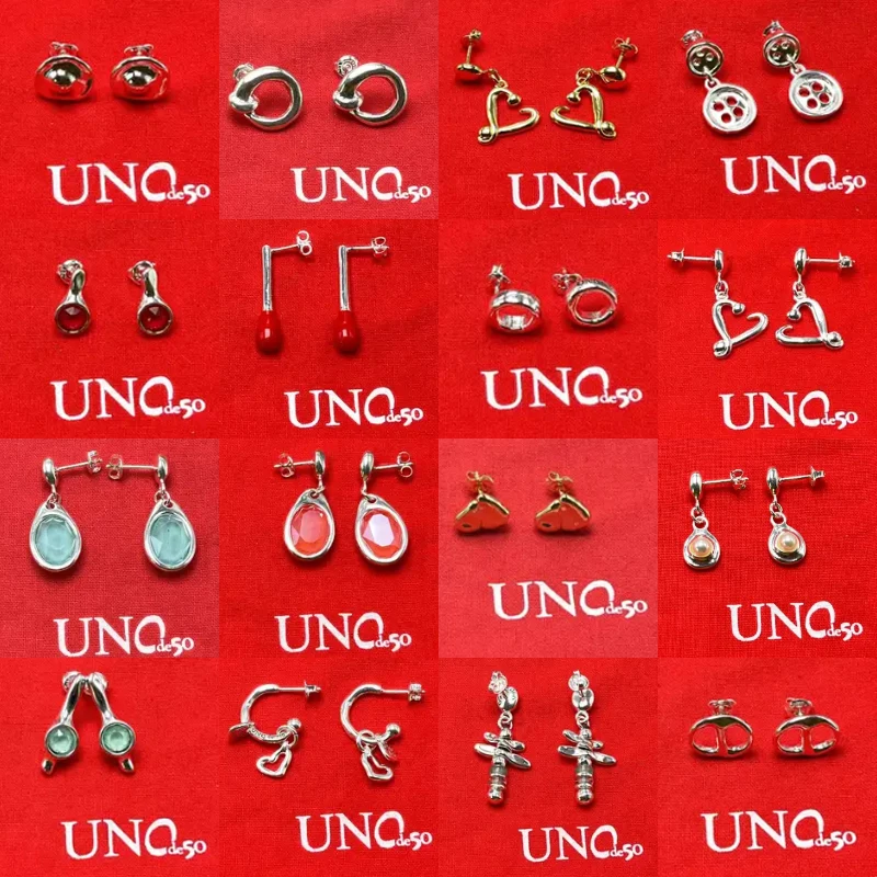 

2024 New UNOde50 Bestselling Exquisite High Quality Women's Earrings Jewelry Gift Bag in Europe and America