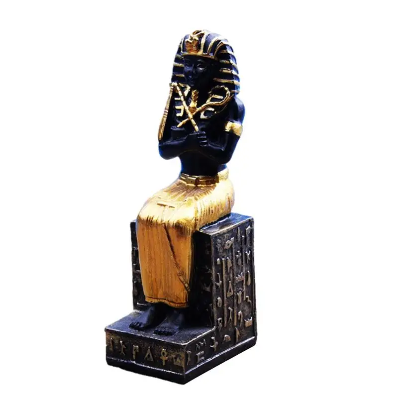 Gold Decor Egyptian Pharaoh Figurine Home Office Decor Artware