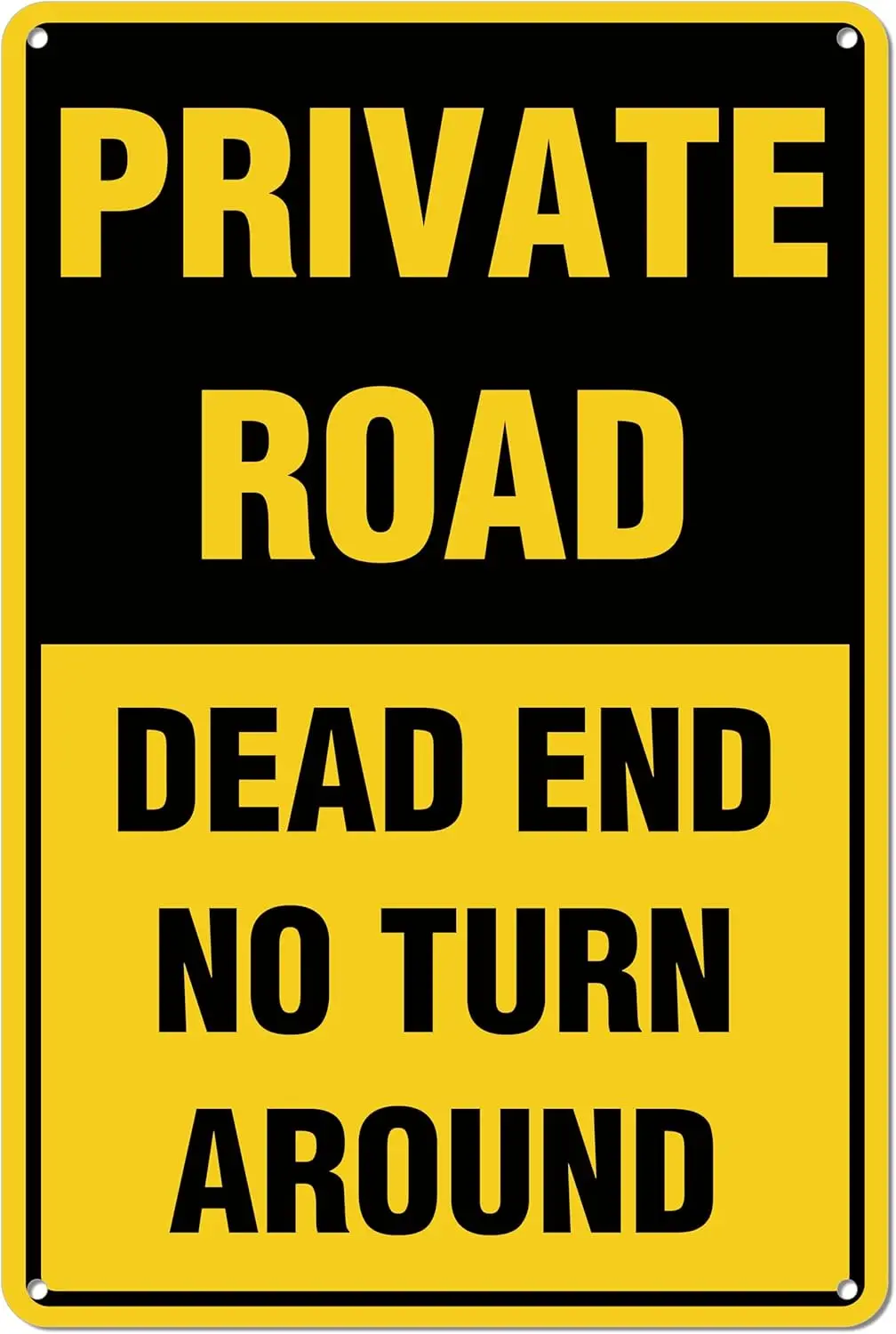 Aluminum Private Road - Dead End Sign (154)