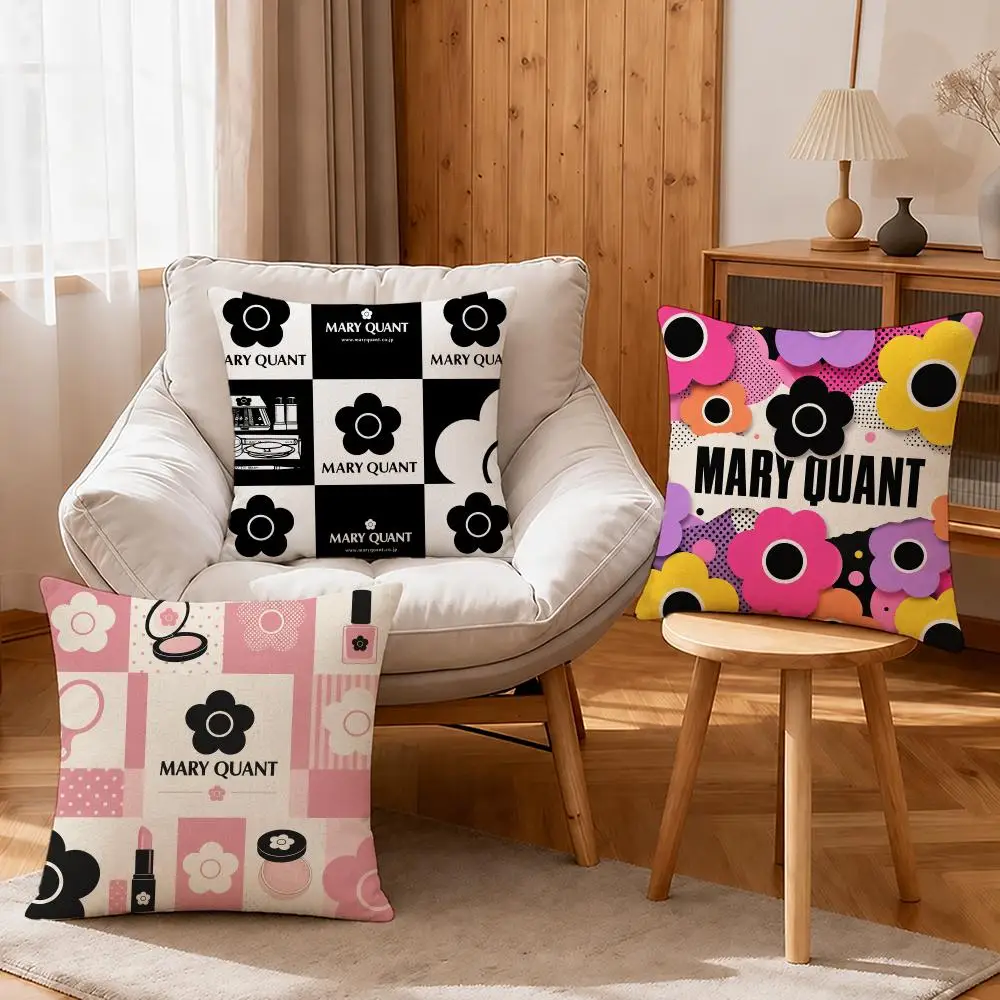Brand Mary Quant Cushion Cover Linen Anti-Mite Antibacterial Cushion Cover Invisible Zipper Sofa Decor
