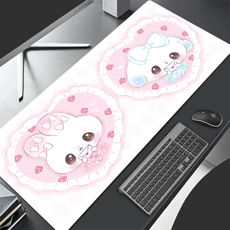 

Mousepad Rubber Mouse Pad Gaming Accessories PC Gamer Strawberry Blueberry Rabbit Cabinet Carpets Office Computer Desk Mat