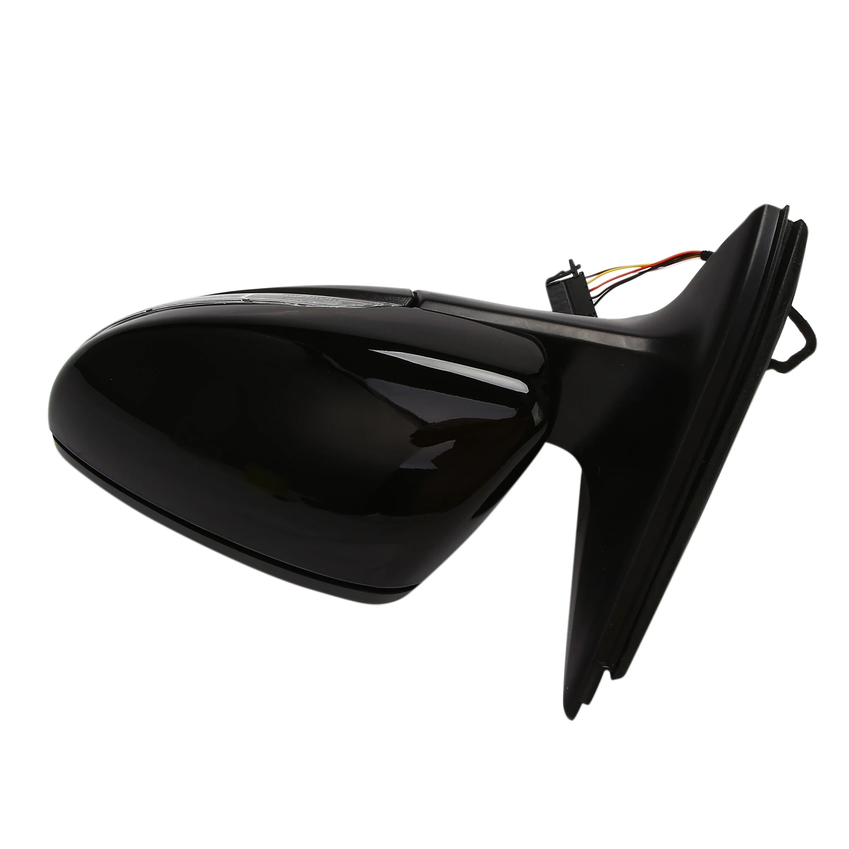 11-Right Side Rear View Mirror Assembly Power Glass Heated Turn Signal 6 Wires for JETTA 2011 - 2018 5C7857508 Black