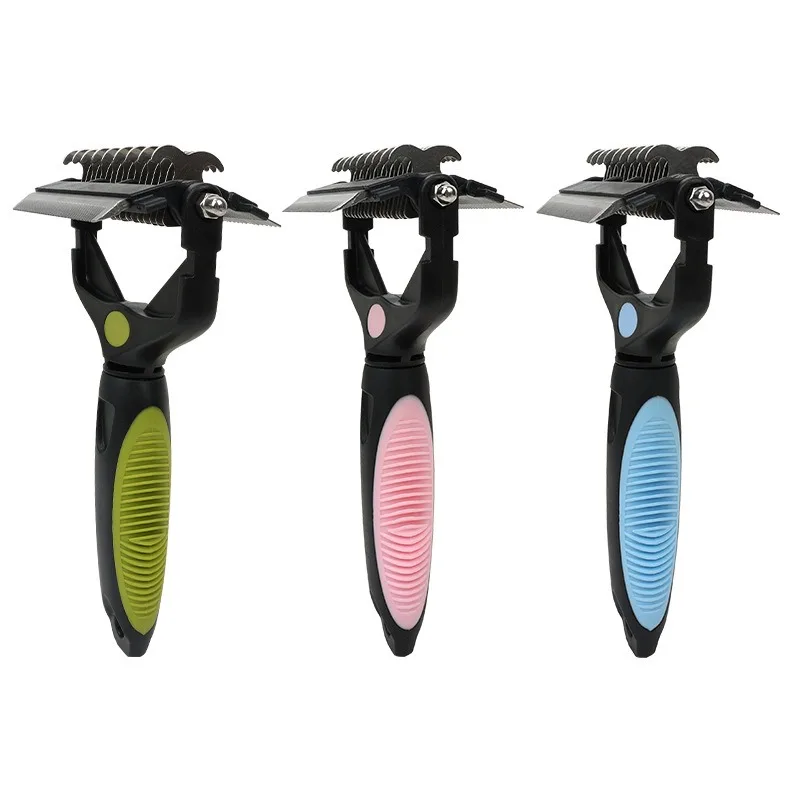 dog comb Multi-functional Three-in-One Pet Grooming Comb Hair Knife Open-Knot Design for Dog Hair Floating Plastic/TPR/Metal