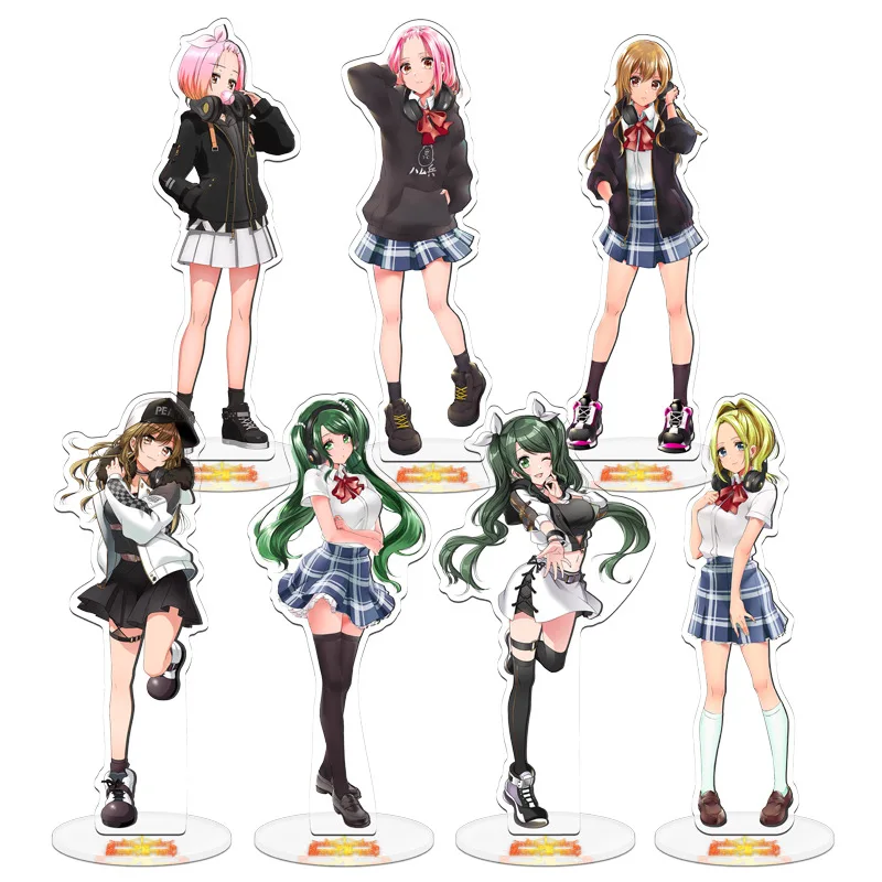 Аниме D4DJ First Mix Acrylic Stand Figure Aimoto Rinku Akashi Maho Ohnaruto Muni Togetsu Rei Stand Action Figure Model Doll Gift
