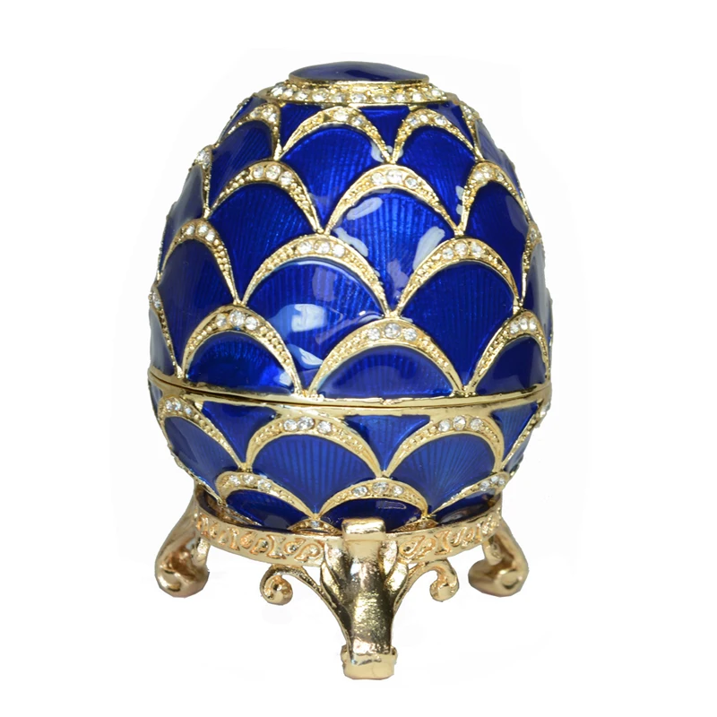 Pine Cone Faberge Egg Trinket Box for Ring Necklace Earring Holder Russian Souvenirs Gift