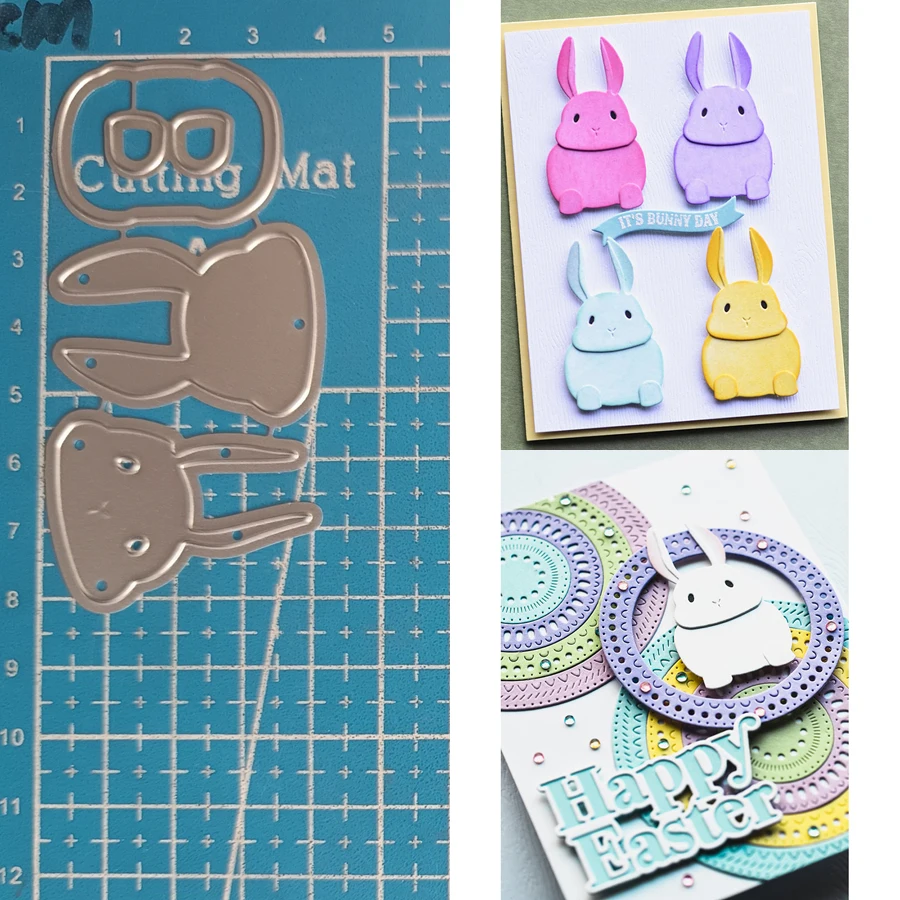 Lucky Goddess Metal Cutting Dies Cuddle Bunny Diy Scrapbooking Photo Album Decorative Embossing Paper Card Crafts