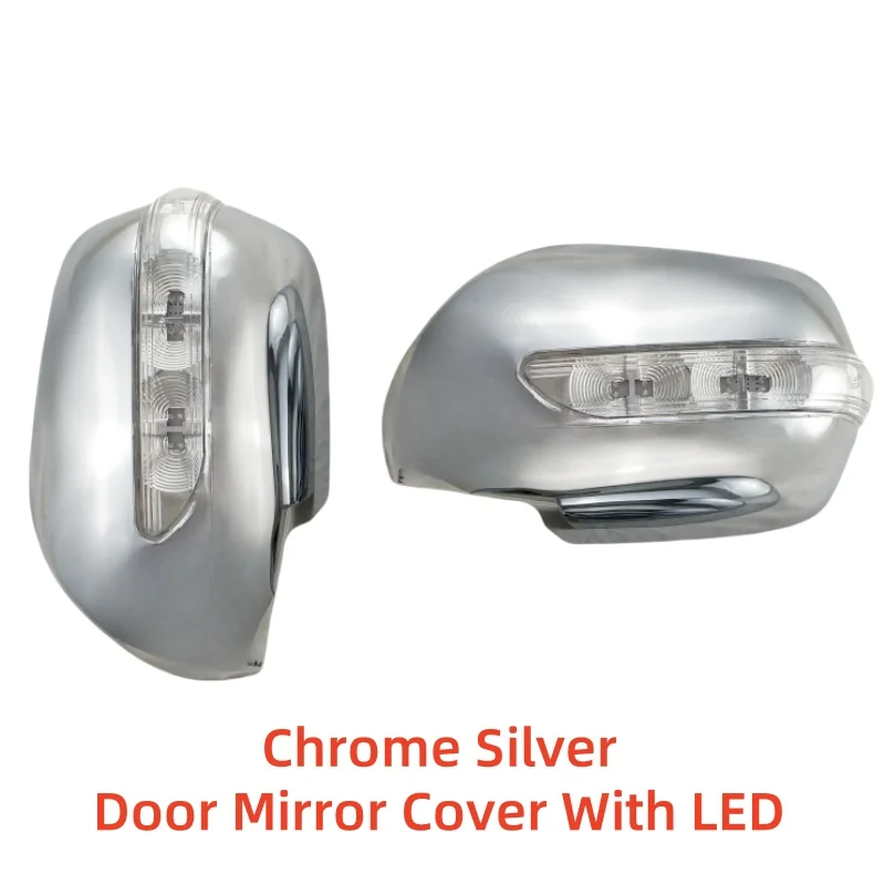 

Обновление автомобиля, наружное хромированное дверное зеркало из АБС-пластика со светодиодной отделкой для Toyota Landi Cruiser FJ120 Prado 2003 2004 2005 2006 2009