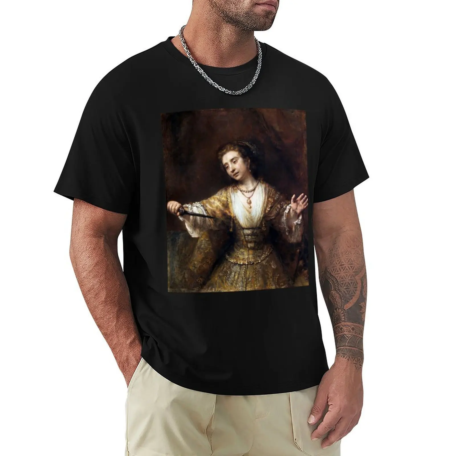 Rembrandt van Rijn Lucretia T-Shirt plus sizes summer top shirts graphic tees blanks mens t shirts top quality