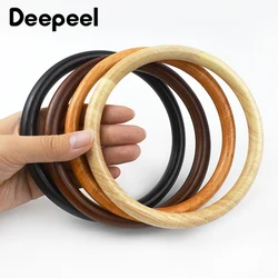 1/2Pcs 11/14cm Solid Wood Ring Bag Handles Purse Frame for Women Handbag Woven-Bag DIY Handmade Sewing Brackets Bags Accessories