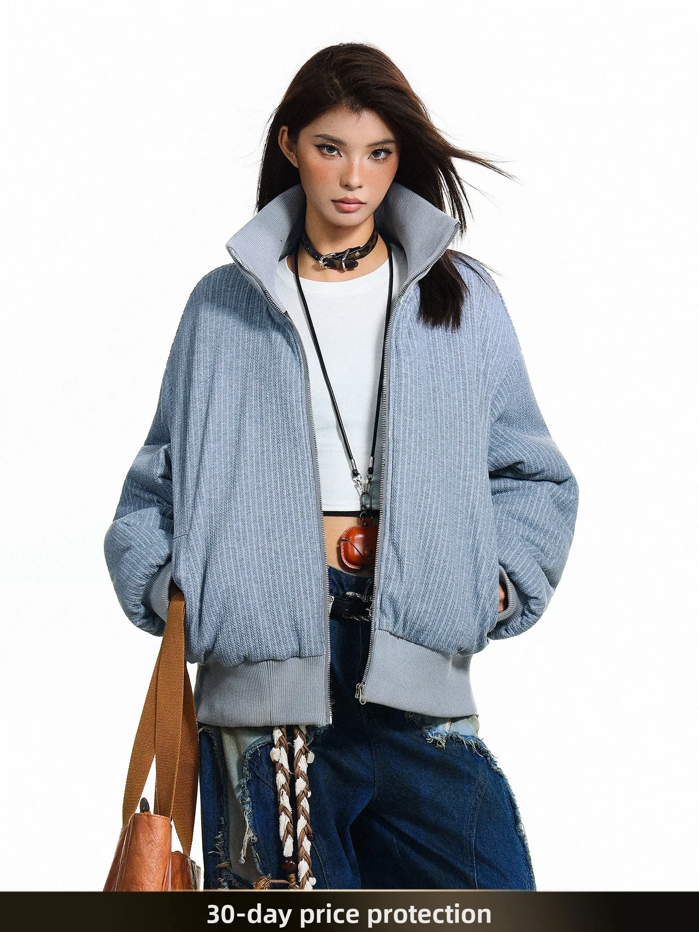 

Мужская зимняя куртка Nted American Retro с текстурой, воротником-стойкой, из хлопка, свободного кроя, для пар, утепленная, теплая, хлопковая.