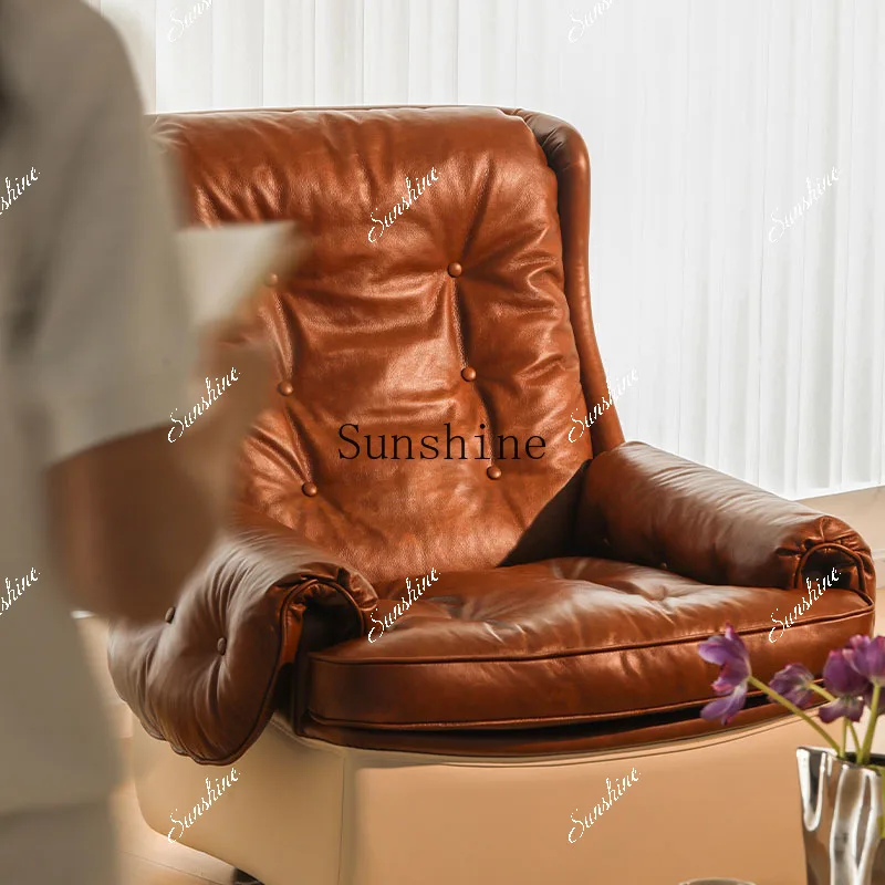 French retro home living room removable rotating single chair  FT