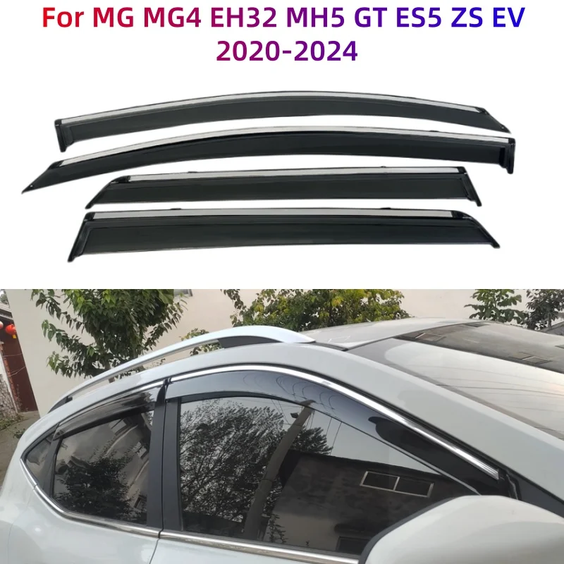 

For MG MG4 MG5 ES5 ZS 2020-2024 Window Visors Rain Guard Side Vent Deflector Weathershield Moulding Trim Car Styling Accessories