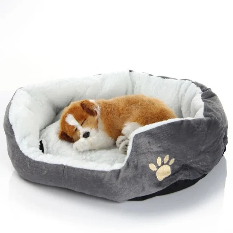 Waterproof Small Dog Bed in Winter with Non-Skid Bottom Puppy Cushion Cat Sleeping Nest Warmth Animal House Mats Pet Supplies