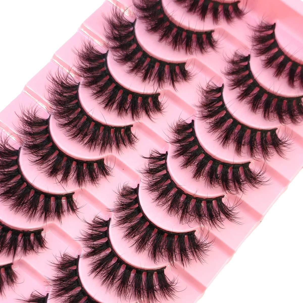 10 Paar Mix-Wimpern aus Nerz, flauschig, dramatisch, falsche Wimpern, natürlich, lang, künstlicher Nerz, dünne, künstliche Wimpern, sieht aus wie Verlängerung XH01 – Detail 26