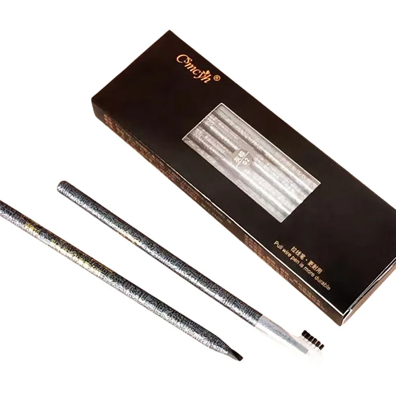 1 قطعة قلم حواجب العين ضد الماء لون مقاوم للماء لتأثير الحواجب Microblading 3 قلم رصاص طبيعي طويل لون الوشم ماكياج فني #5