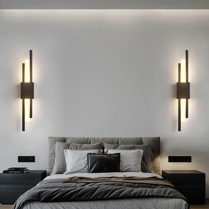 Lámpara Led de pared para dormitorio, mesita de noche, sala de estar, pasillo, candelabro, iluminación de baño, decoración de fondo, luces nórdicas modernas