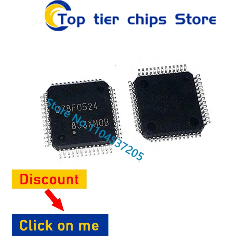 1PCS~10PCS/LOT UPD78F0524AGB D78F0524A QFP52 New original