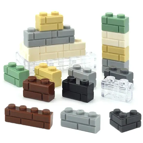 Строительные блоки для творчества, набор кирпичей 1x2, 1x3, 1x4 — фото товара
