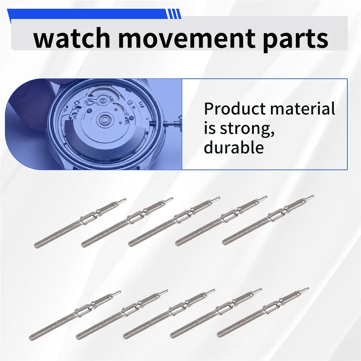 ABQX 10PCS/Set Watch Winding Stem Replacement for ETA 2824-2 2834-2 2836-2 Watch Movement Repair Tool Parts
