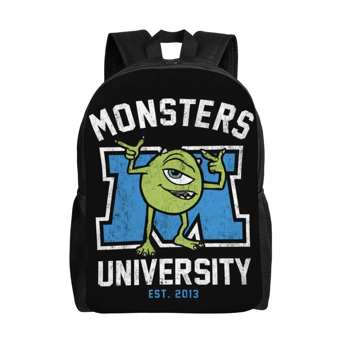 

Custom 3D Print Monsters University Mike Wazowski Backpack for Boys Girls College School Travel Bags Bookbag Fits 15 Inch Laptop