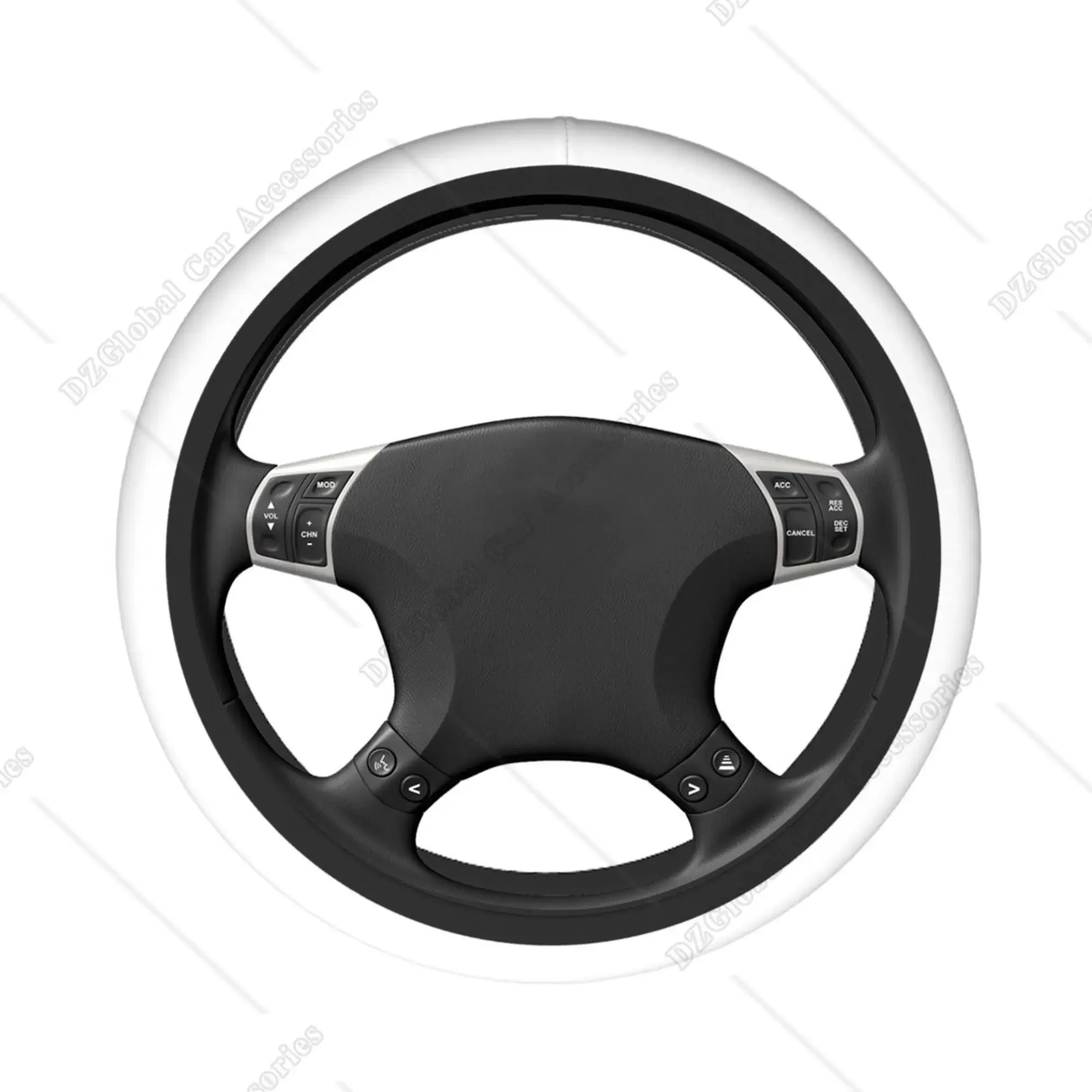 Coprivolante bianco accessori per auto coprivolante bianco universale da 15 pollici in Neoprene antiscivolo per donna uomo Decor