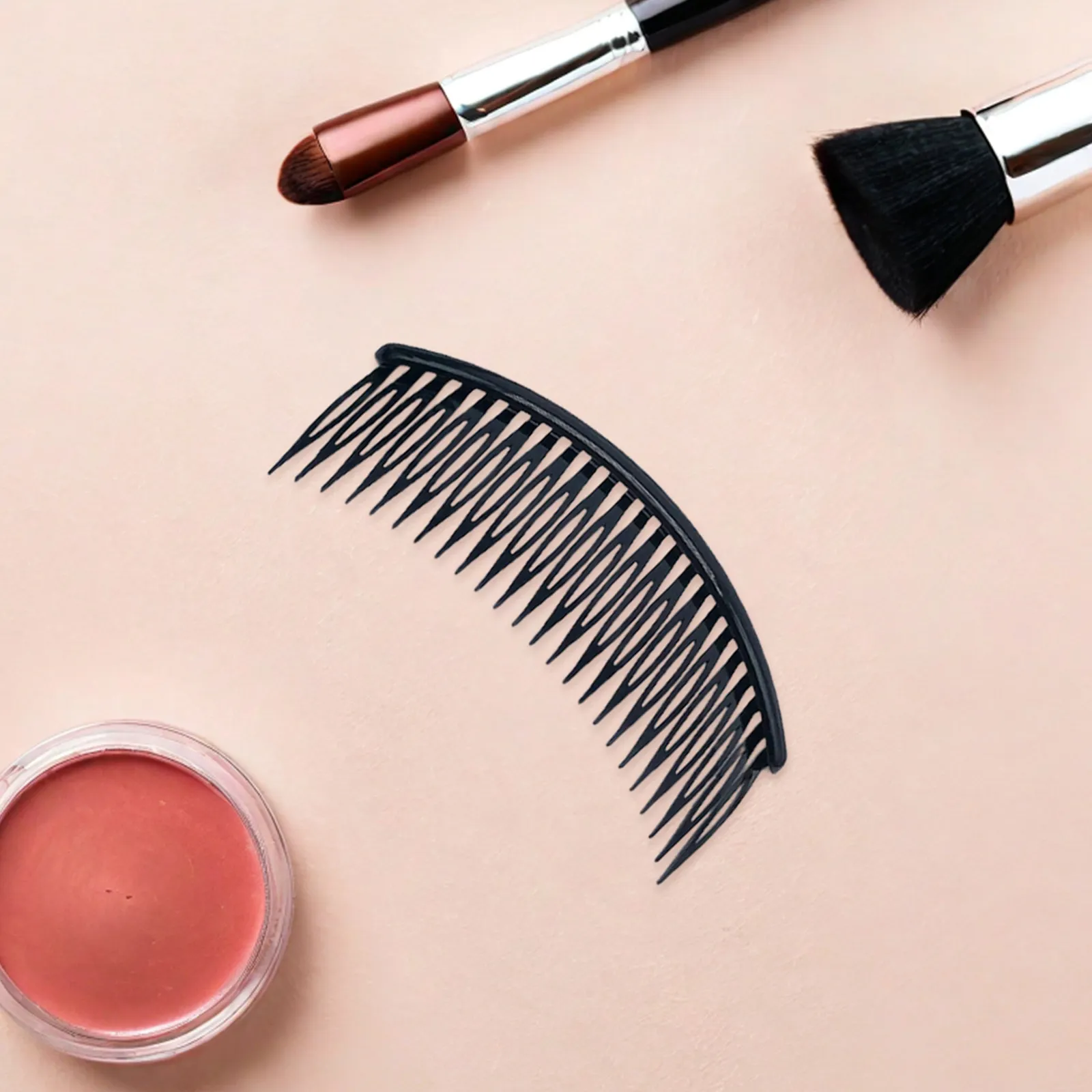 48-pentes-de-cabelo-para-mulheres-pente-de-plastico-preto-de-12cm-com-24-dentes-presilha-segura-para-franja-e-cabelos-laterais-para-uso-diario-e-noivas