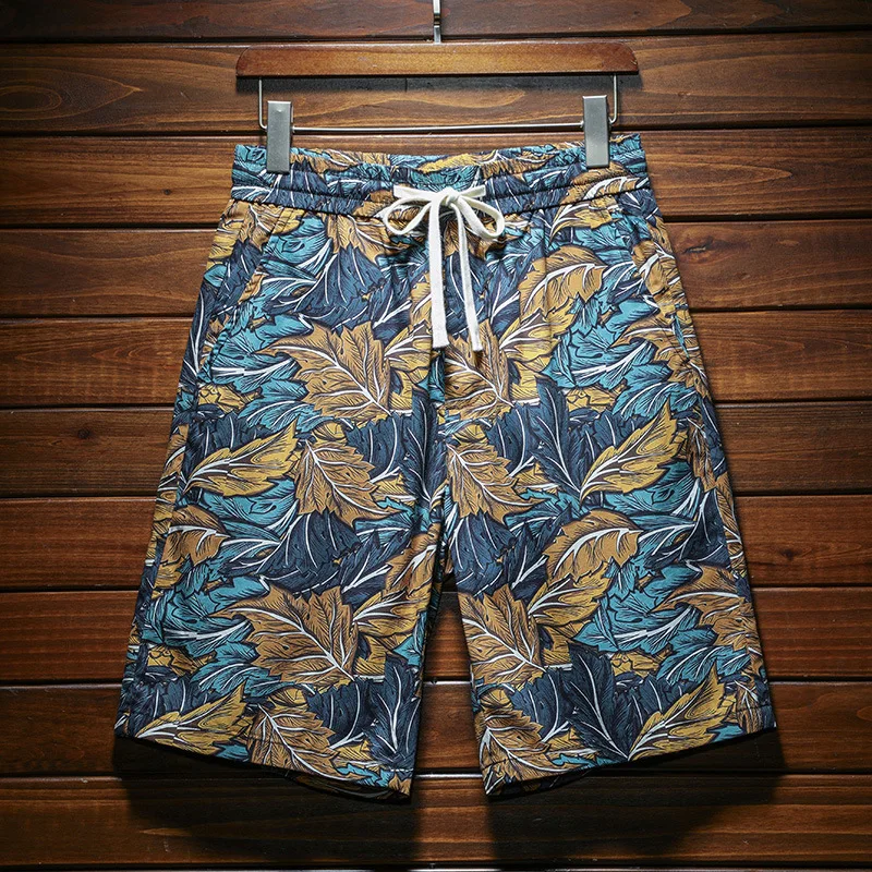 

Cashew Flower Fashion Beach Shorts Men's Summer Cool Breathable Middle Pants Ethnic Print Versatile Casual Outdoor Shorts