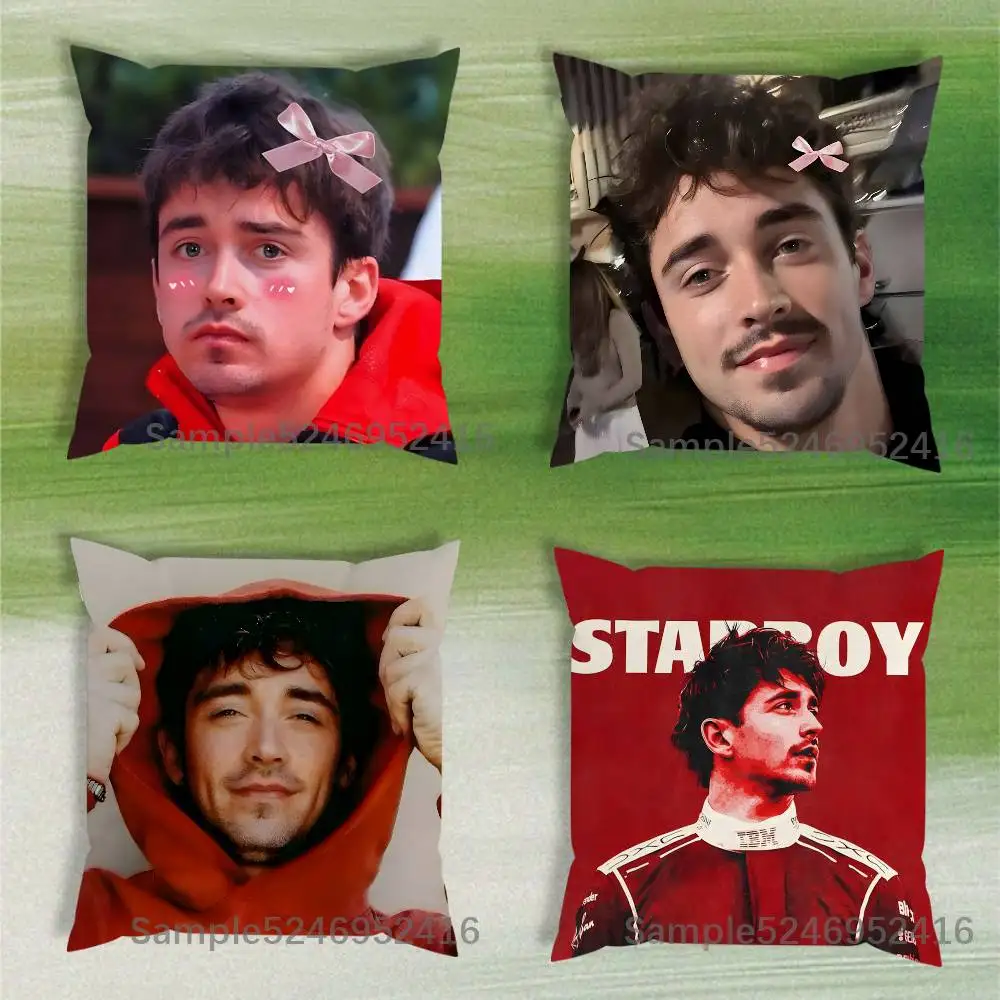 C-Charles F1 Racing L-Leclerc Pillowcases Cute Funny Pillow Case For Wedding Party Home Decor Comfy Pillow Cover