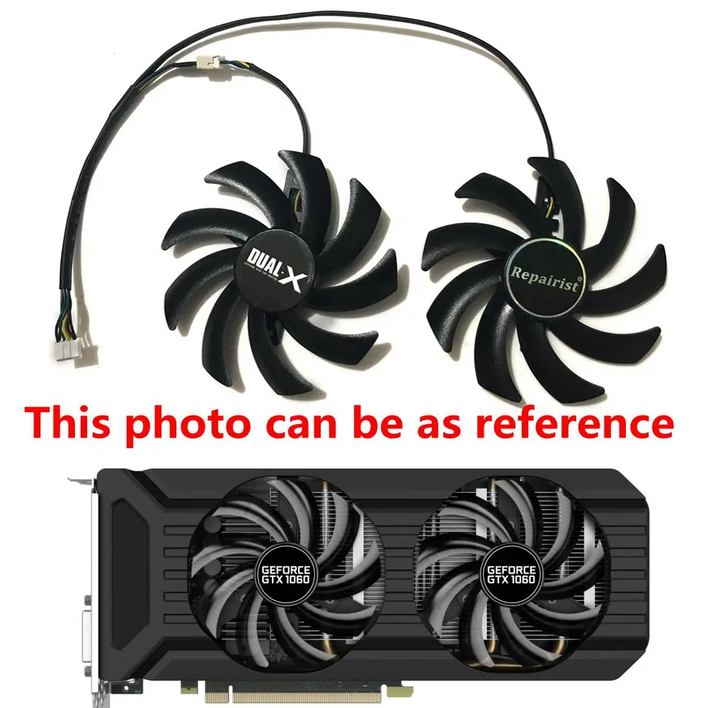 2ピース/セット,85mm,fd7010h12s,グラフィックカードファン,サファイア用r9 280 290 270x hd 7790 7850 7870 7950,zotac gtx770,ビデオvga冷却