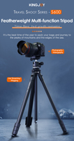 KINGJOY Portable Camera Travel Tripod Tall 165CM With 360 Degree Ball Head Quick Plates Spirit Level For Canon Nikon Sony DSLR