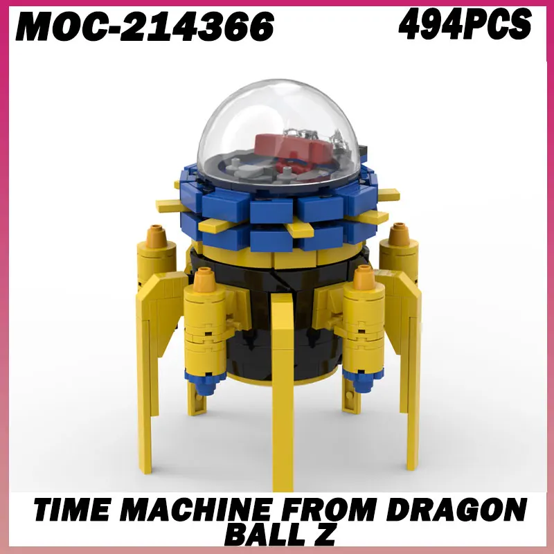 

494 шт. MOC- 214366 Аниме через время и космическое оборудование, строительные блоки, модель машины времени, украшение, сборка кирпичей, игрушка