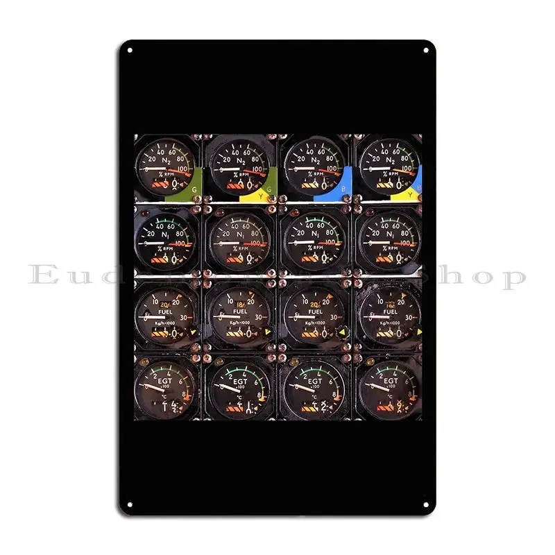 Aviation Aeroplane Pilot Cockpit Metal Signs Pub Kitchen Living Room Club Bar Printed Tin Sign Poster