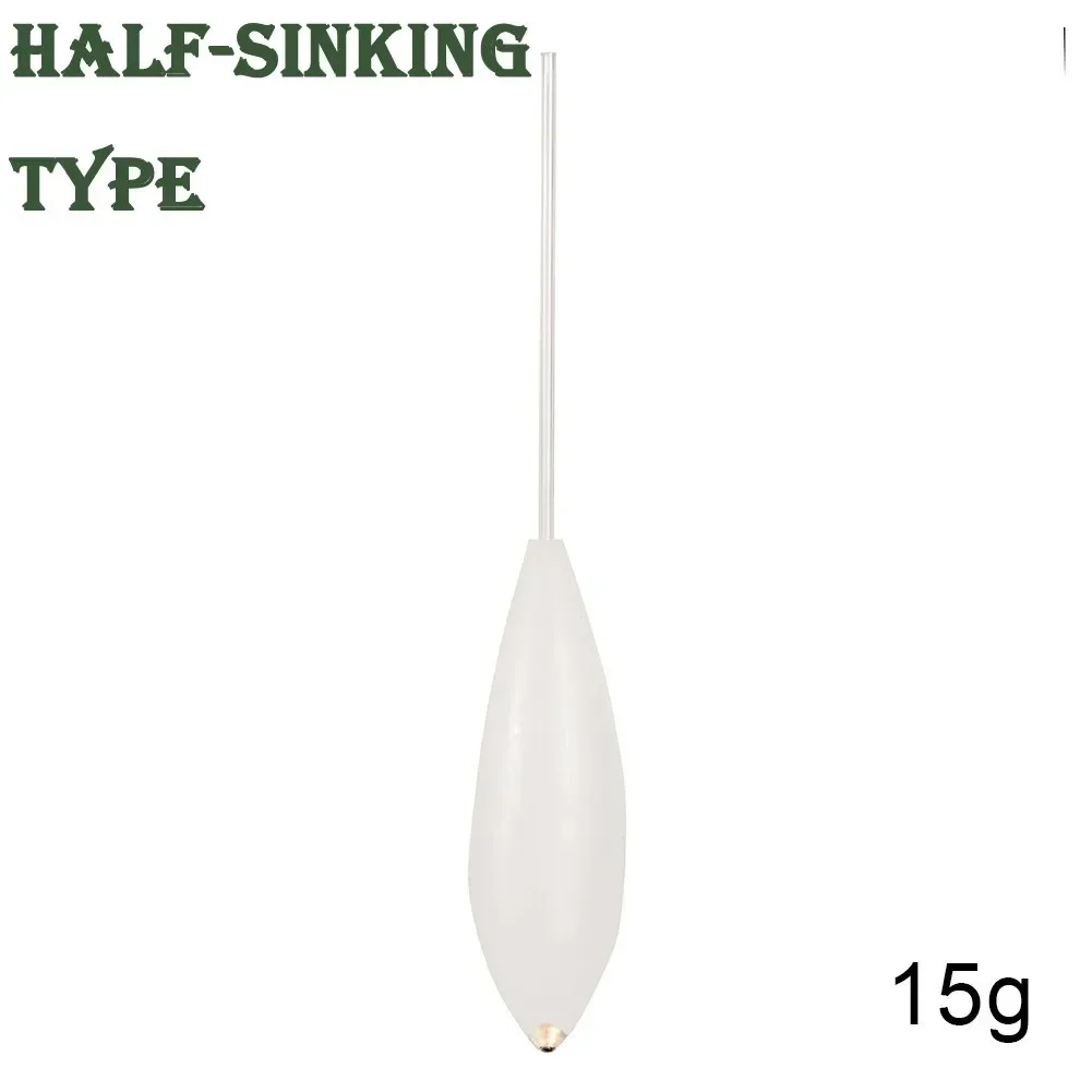 

Acrylic Half-Sinking Fishing Float 10/15/20/30g Sea Fish Lure Floating Tackle Bombard Shape Fishing Float Upward Bobber Pesca