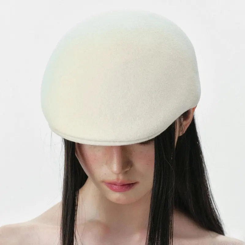 Neue Winter Hohe Qualität Klassische Dicke Wollfilz Vorwärts Kappe Für Frauen Männer Warme Visiere Hut Mode Straße Vintage Chapeu Fedora – Detail 14