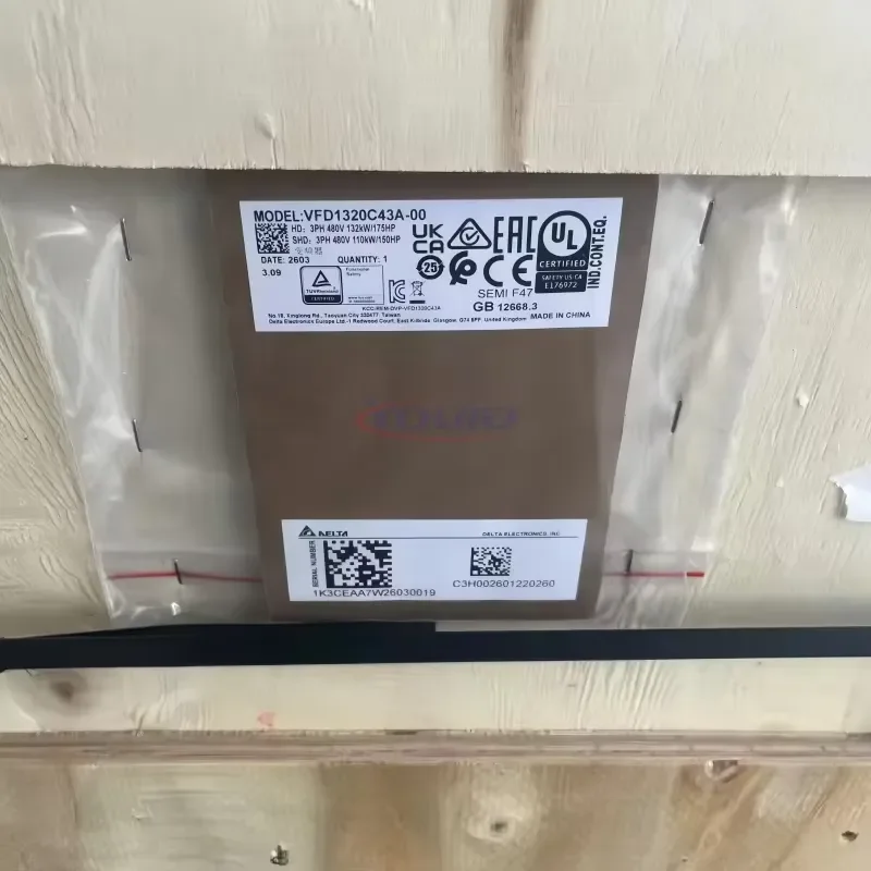for Delta C2000+ Series VFD VFD1320C43A-00 132kW 3-Phase Heavy Duty Vector Control Inverter New Original