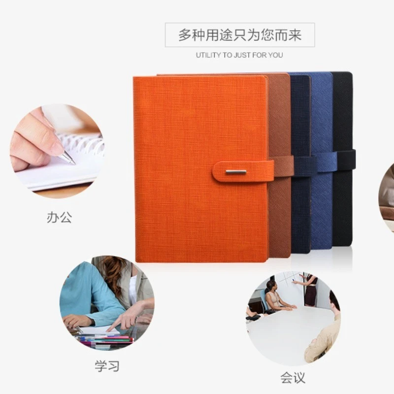 A5 Binder Notebook PU Leather Refillable Business Planner Office School Supplies Study Journal