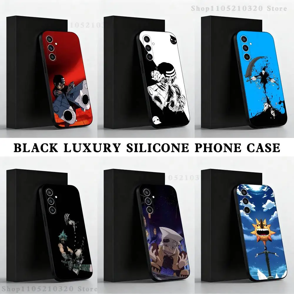 

Anime S-Soul Eater Phone Case For Samsung S 25,24,23,22,30,21,10,9,Ultra,Plus,Lite,FE,4,5 G Black Soft Case