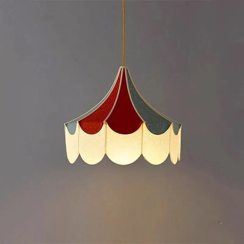 

Circus children's room chandelier French pastoral decoration fabric tent lampshade color restaurant