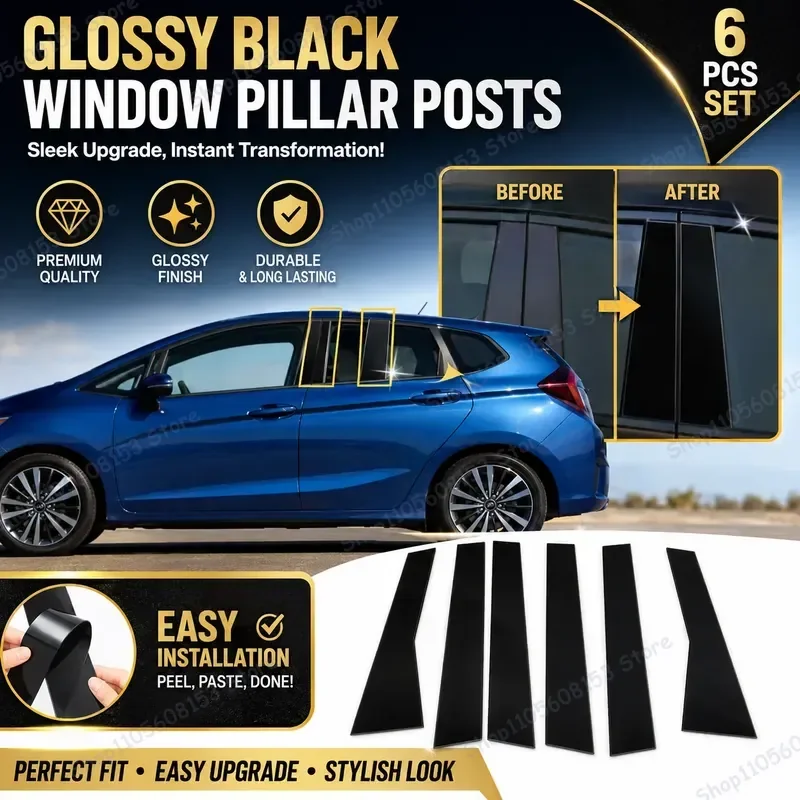 Window Trim Middle Column Sticker for Honda Shuttle 2nd Gen 3rd Gen Fit Jazz 2004 2005 2006 2007 Car Interior Decoration Auto