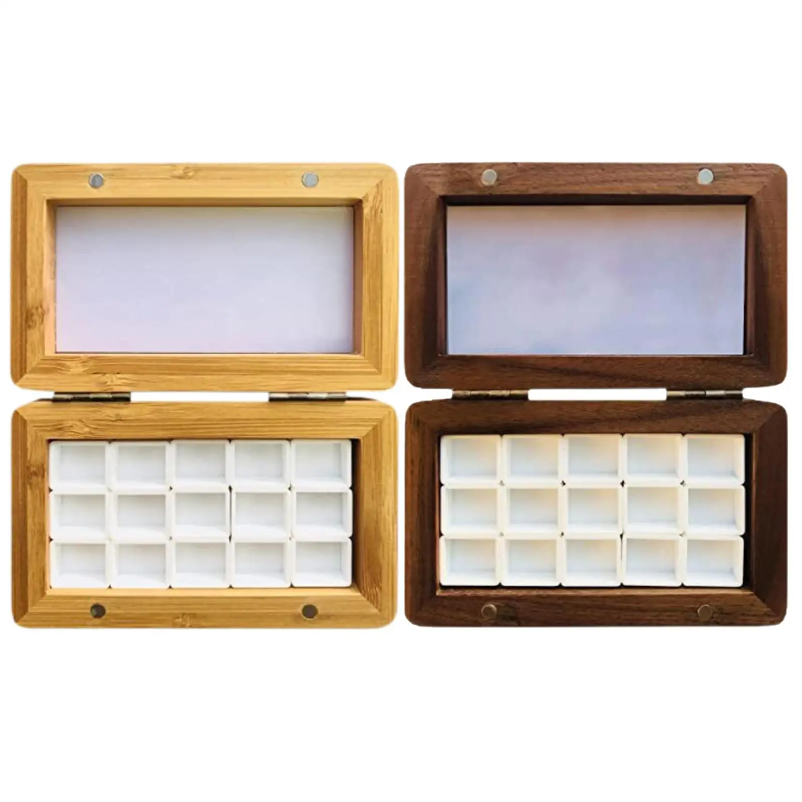 Watercolor Paint Box 15 Grids Mixing Tray Accessories Handcraft Empty Palette Box Assembled Pan for DIY Crafting Travel Painting